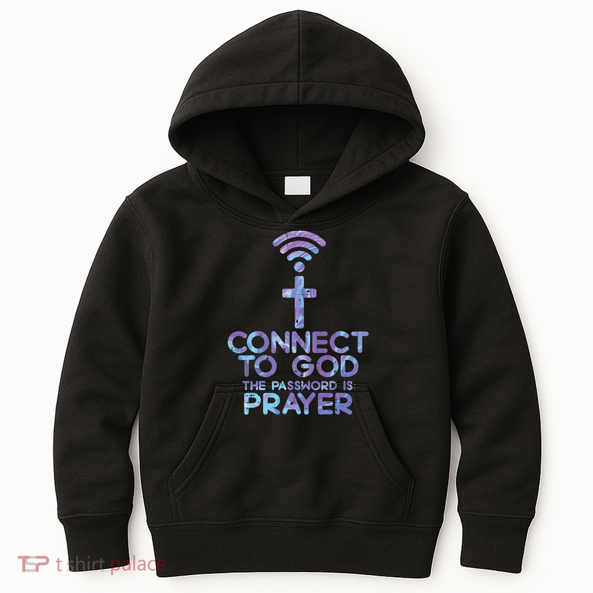 Jesus Christian Tee Connect To God The Password Is Prayer Kids Hoodie