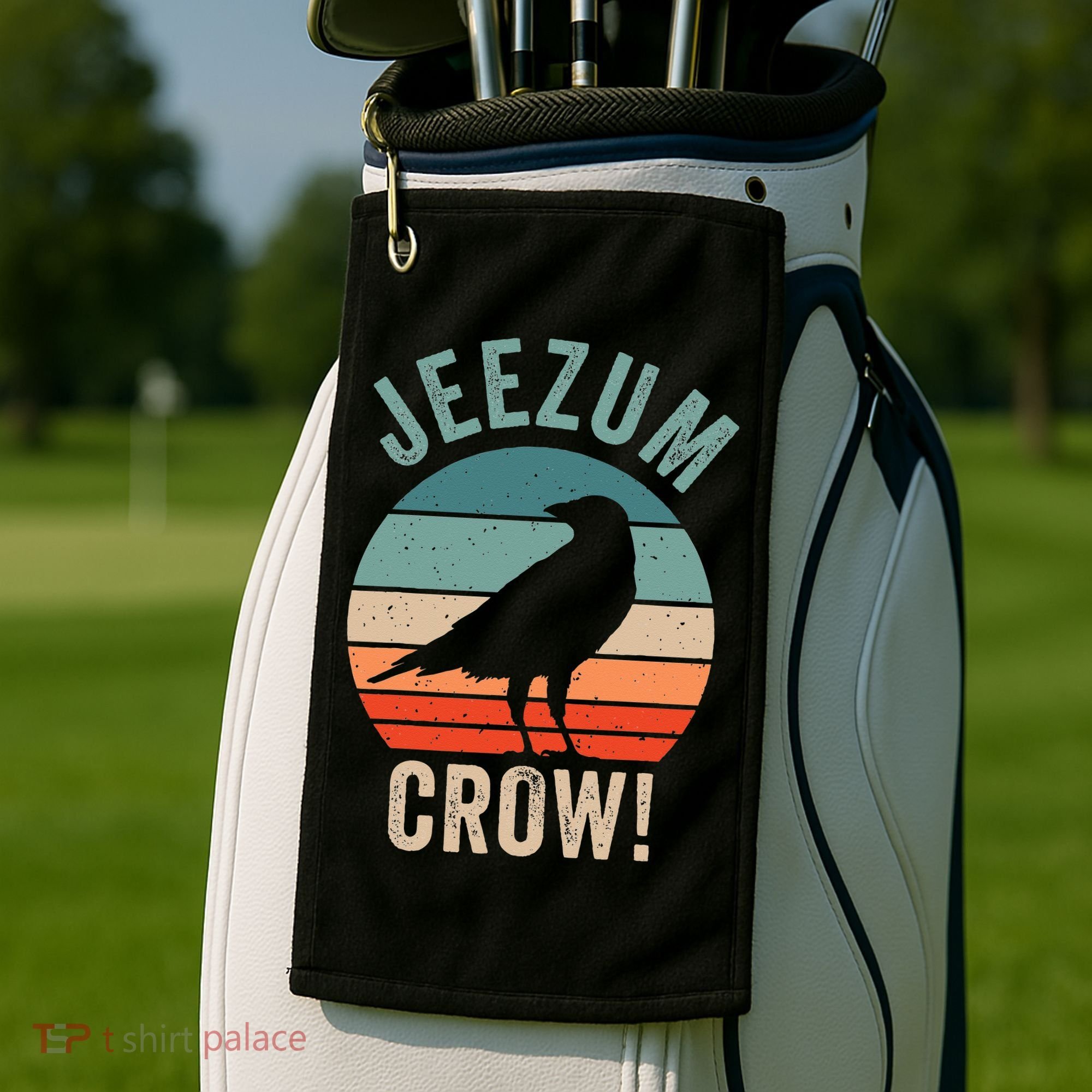 Jeezum Crow Vermont Raven Golf Towel