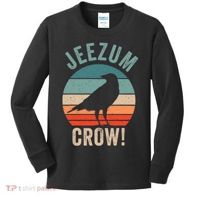 Jeezum Crow Vermont Raven Kids Long Sleeve Shirt
