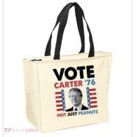 Jimmy Carter Vote Carter '76 Not Just Peanuts Tote Bag thumb 2