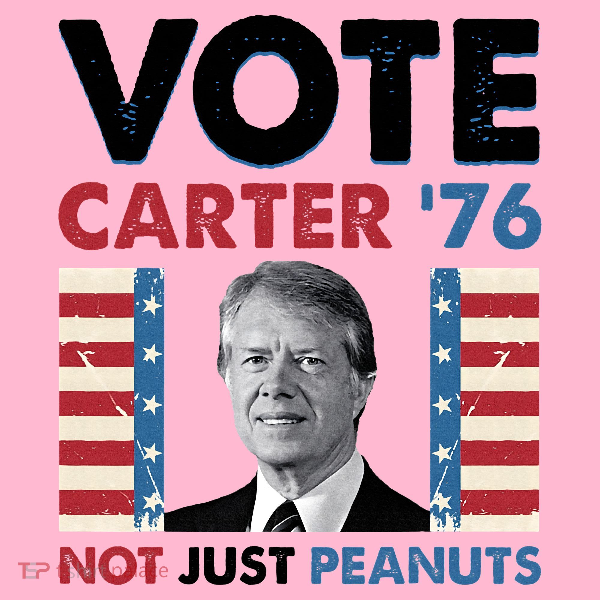 Jimmy Carter Vote Carter '76 Not Just Peanuts Coaster