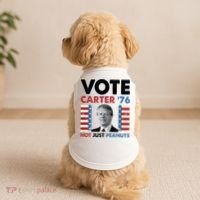 Jimmy Carter Vote Carter '76 Not Just Peanuts Doggie Tank thumb 2