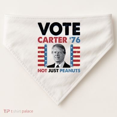 Jimmy Carter Vote Carter '76 Not Just Peanuts USA-Made Doggie Bandana