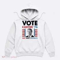 Jimmy Carter Vote Carter '76 Not Just Peanuts Hoodie thumb 0