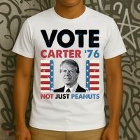 Jimmy Carter Vote Carter '76 Not Just Peanuts T-Shirt thumb 3