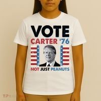 Jimmy Carter Vote Carter '76 Not Just Peanuts T-Shirt thumb 4