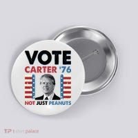 Jimmy Carter Vote Carter '76 Not Just Peanuts Button thumb 0