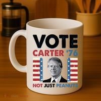 Jimmy Carter Vote Carter '76 Not Just Peanuts Coffee Mug thumb 4