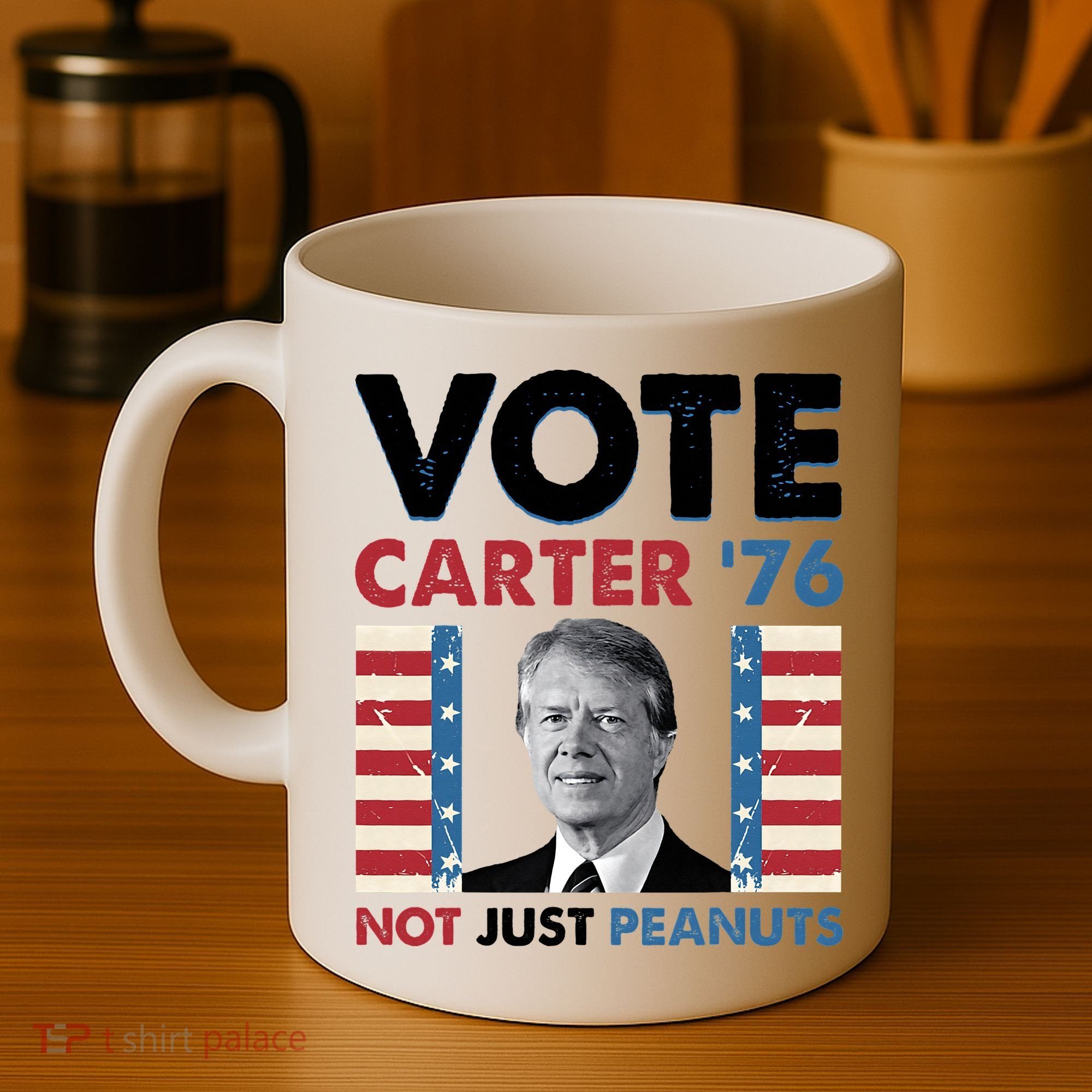 Jimmy Carter Vote Carter '76 Not Just Peanuts Coffee Mug
