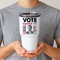 Jimmy Carter Vote Carter '76 Not Just Peanuts Tumbler thumb 2