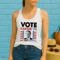 Jimmy Carter Vote Carter '76 Not Just Peanuts Women's Tank Top thumb 2