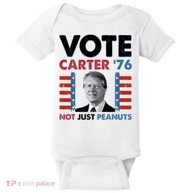 Jimmy Carter Vote Carter '76 Not Just Peanuts Baby Bodysuit