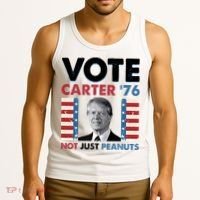 Jimmy Carter Vote Carter '76 Not Just Peanuts Tank Top thumb 3