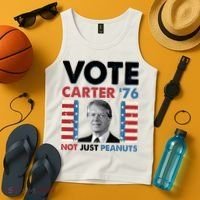 Jimmy Carter Vote Carter '76 Not Just Peanuts Tank Top thumb 4
