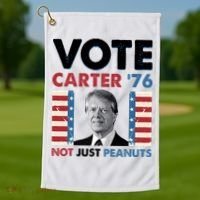 Jimmy Carter Vote Carter '76 Not Just Peanuts Golf Towel thumb 1