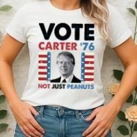 Jimmy Carter Vote Carter '76 Not Just Peanuts Women's T-Shirt thumb 2