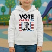 Jimmy Carter Vote Carter '76 Not Just Peanuts Kids Hoodie thumb 3