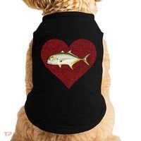 Jack Crevalle Valentines Day Fish Love Fingerprint Gift Doggie Tank thumb 0
