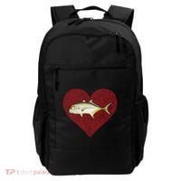 Jack Crevalle Valentines Day Fish Love Fingerprint Gift Backpack thumb 0