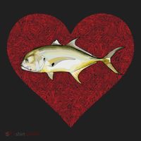 Jack Crevalle Valentines Day Fish Love Fingerprint Gift Beanie thumb 2