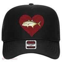 Jack Crevalle Valentines Day Fish Love Fingerprint Gift Hat thumb 0
