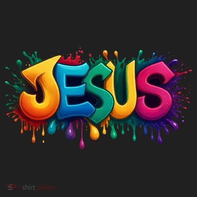 Jesus Colorful Vibrant Splash Ladies Heavyweight Boxy Pullover Hoodie