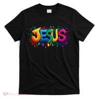 Jesus Colorful Vibrant Splash T-Shirt thumb 0