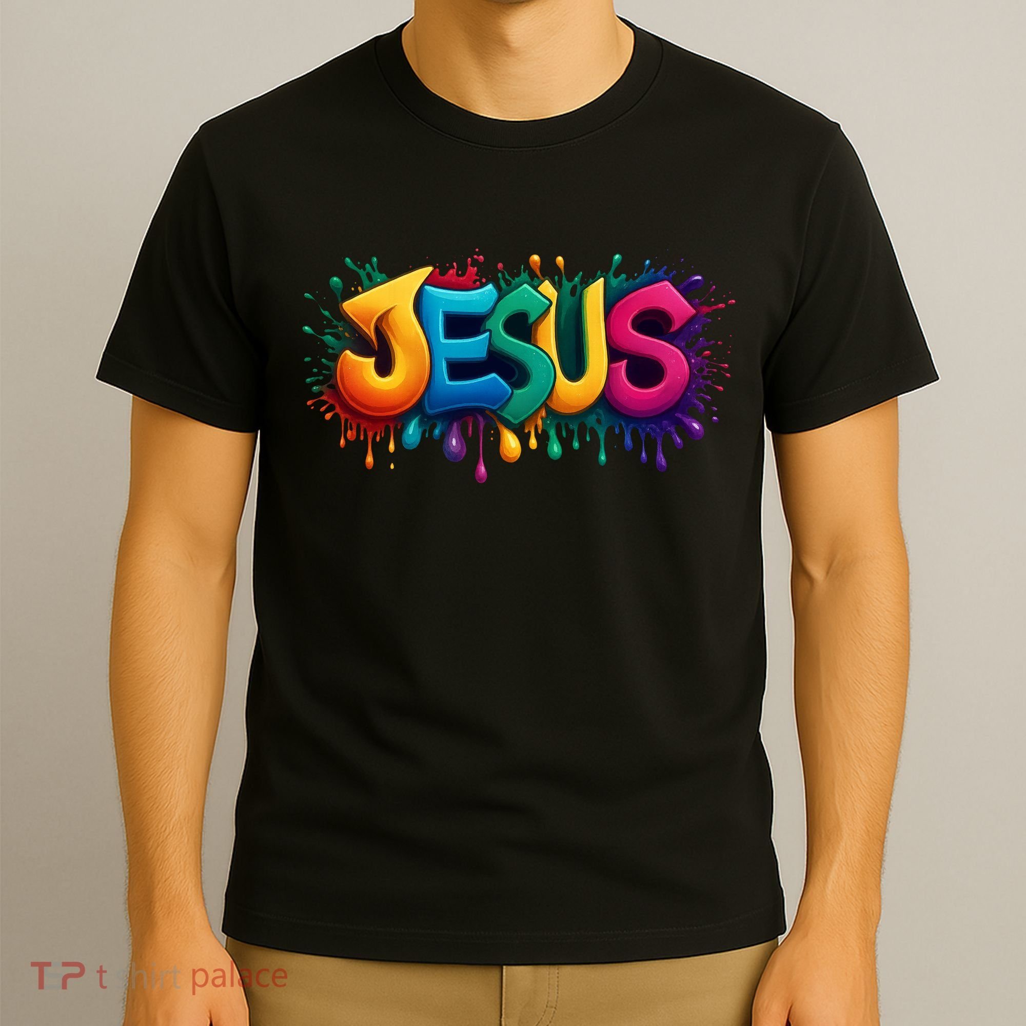 Jesus Colorful Vibrant Splash T-Shirt