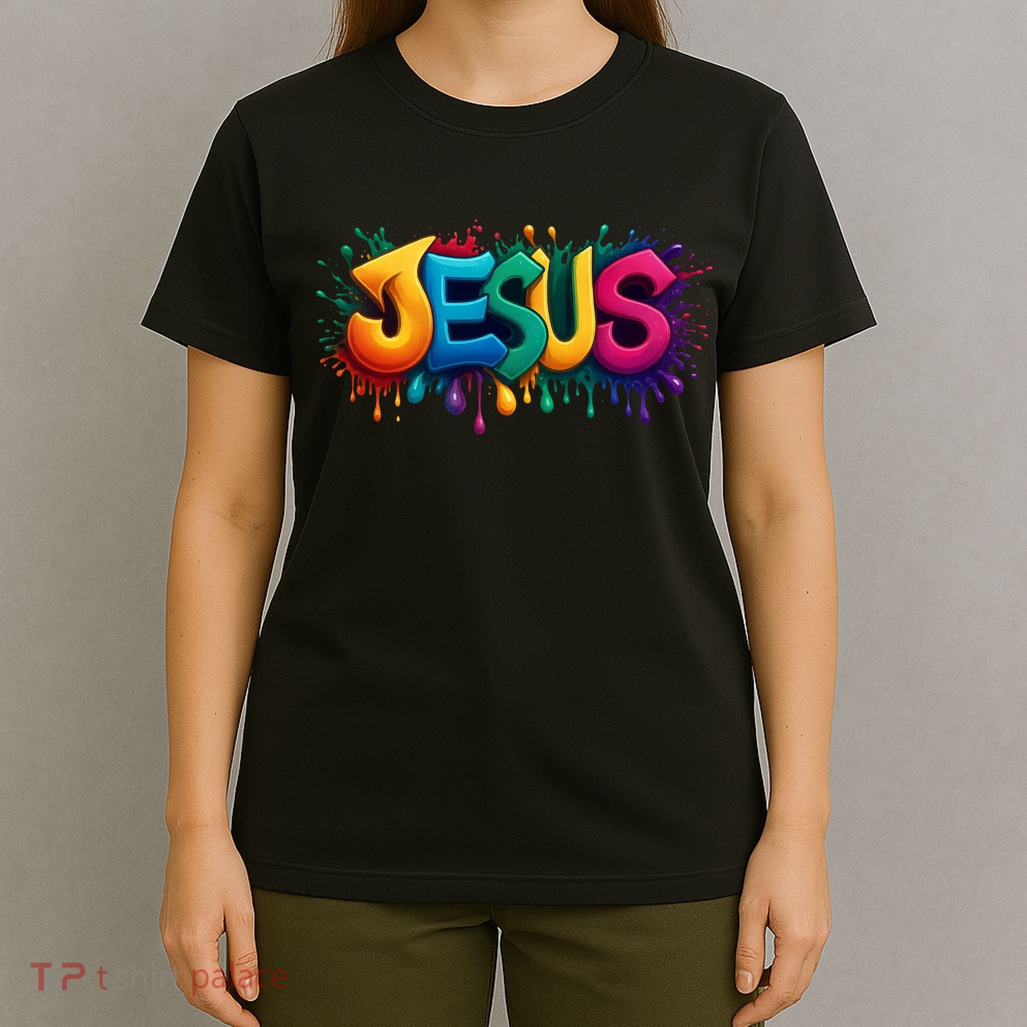 Jesus Colorful Vibrant Splash T-Shirt