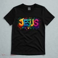 Jesus Colorful Vibrant Splash T-Shirt thumb 5