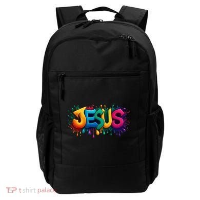 Jesus Colorful Vibrant Splash Backpack