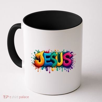 Jesus Colorful Vibrant Splash Coffee Mug