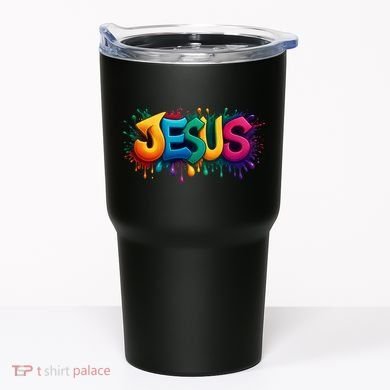 Jesus Colorful Vibrant Splash Tumbler