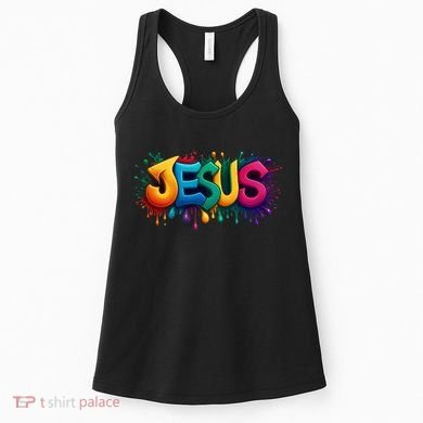 Jesus Colorful Vibrant Splash Women's Tank Top