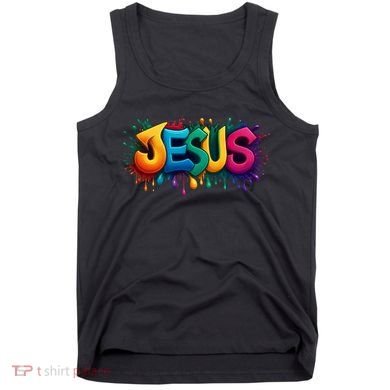 Jesus Colorful Vibrant Splash Tank Top
