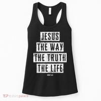 Jesus Christ Way Truth Life Family Christian Faith Women's Tank Top thumb 0