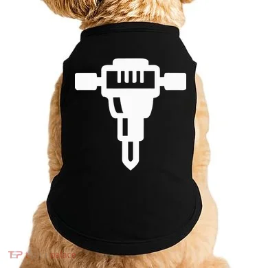 Jackhammer Construction Worker Doggie Tank