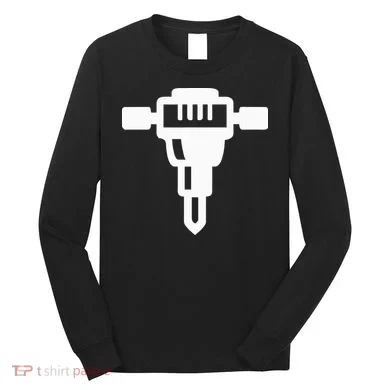 Jackhammer Construction Worker Long Sleeve Shirt