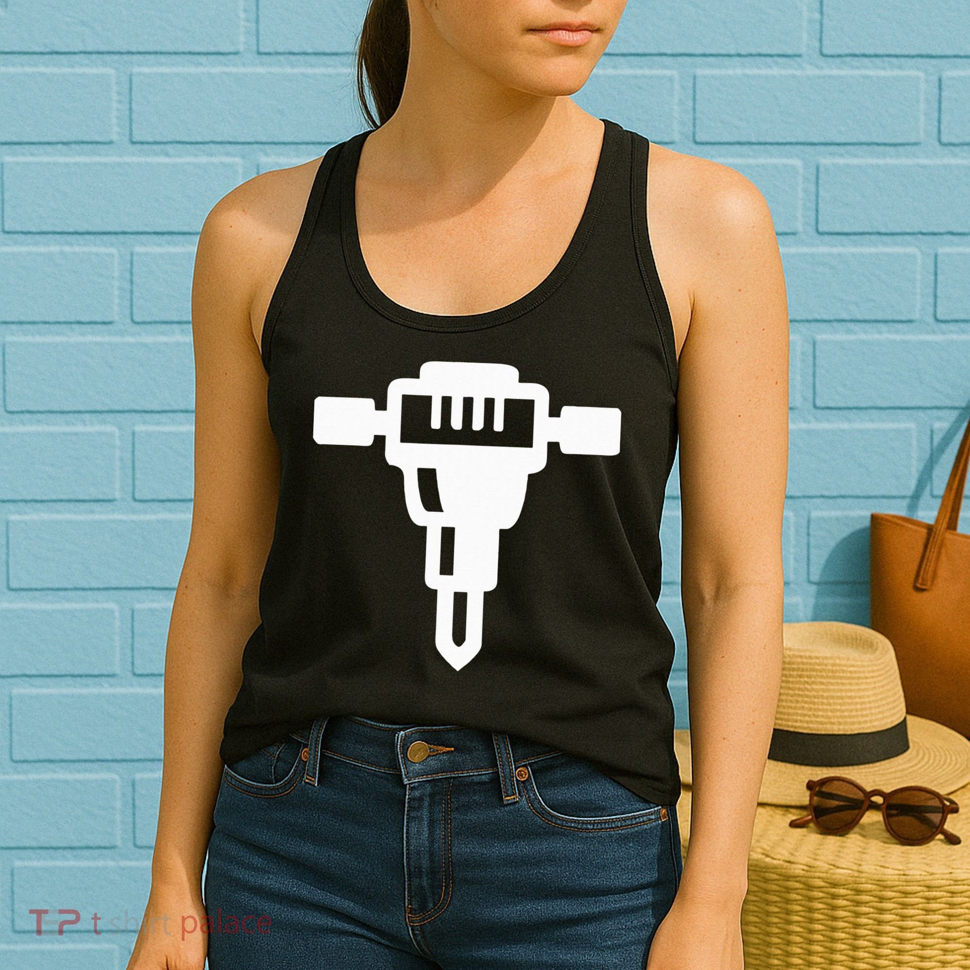 Jackhammer Construction Worker Women's Tank Top