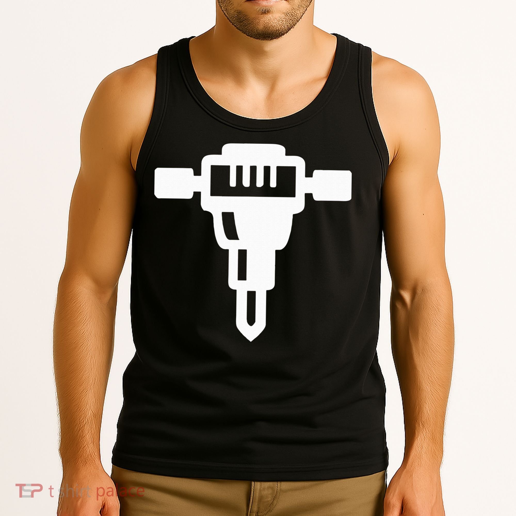 Jackhammer Construction Worker Tank Top