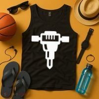 Jackhammer Construction Worker Tank Top thumb 4