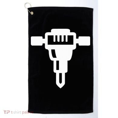Jackhammer Construction Worker Golf Towel
