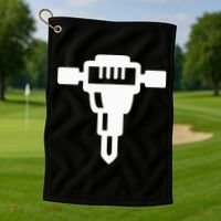 Jackhammer Construction Worker Golf Towel thumb 1