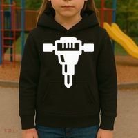 Jackhammer Construction Worker Kids Hoodie thumb 3