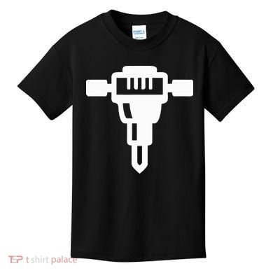 Jackhammer Construction Worker Kids T-Shirt