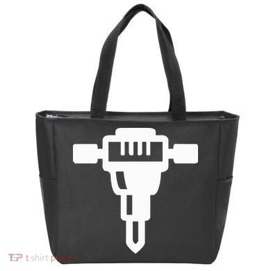 Jackhammer Construction Worker Tote Bag