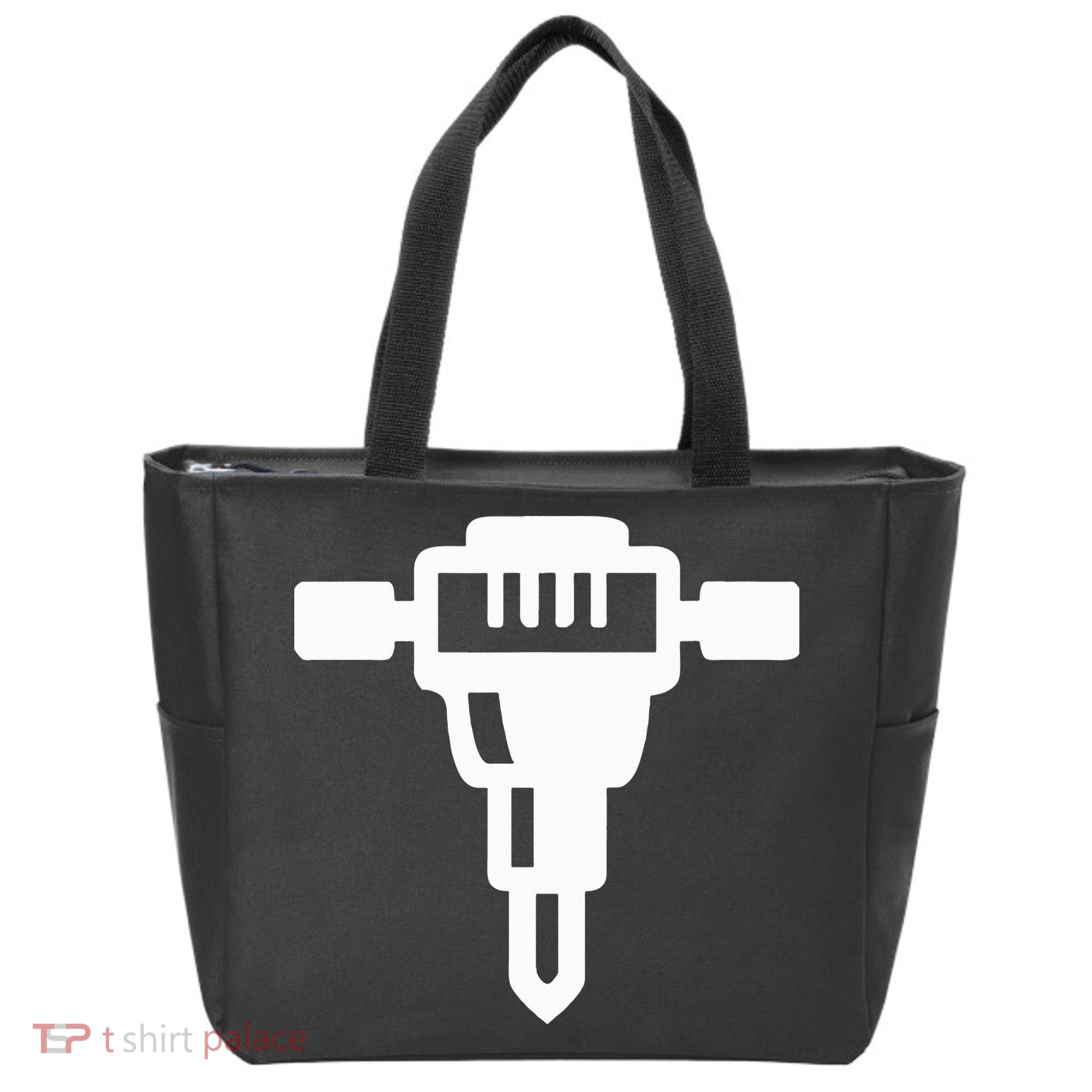 Jackhammer Construction Worker Tote Bag