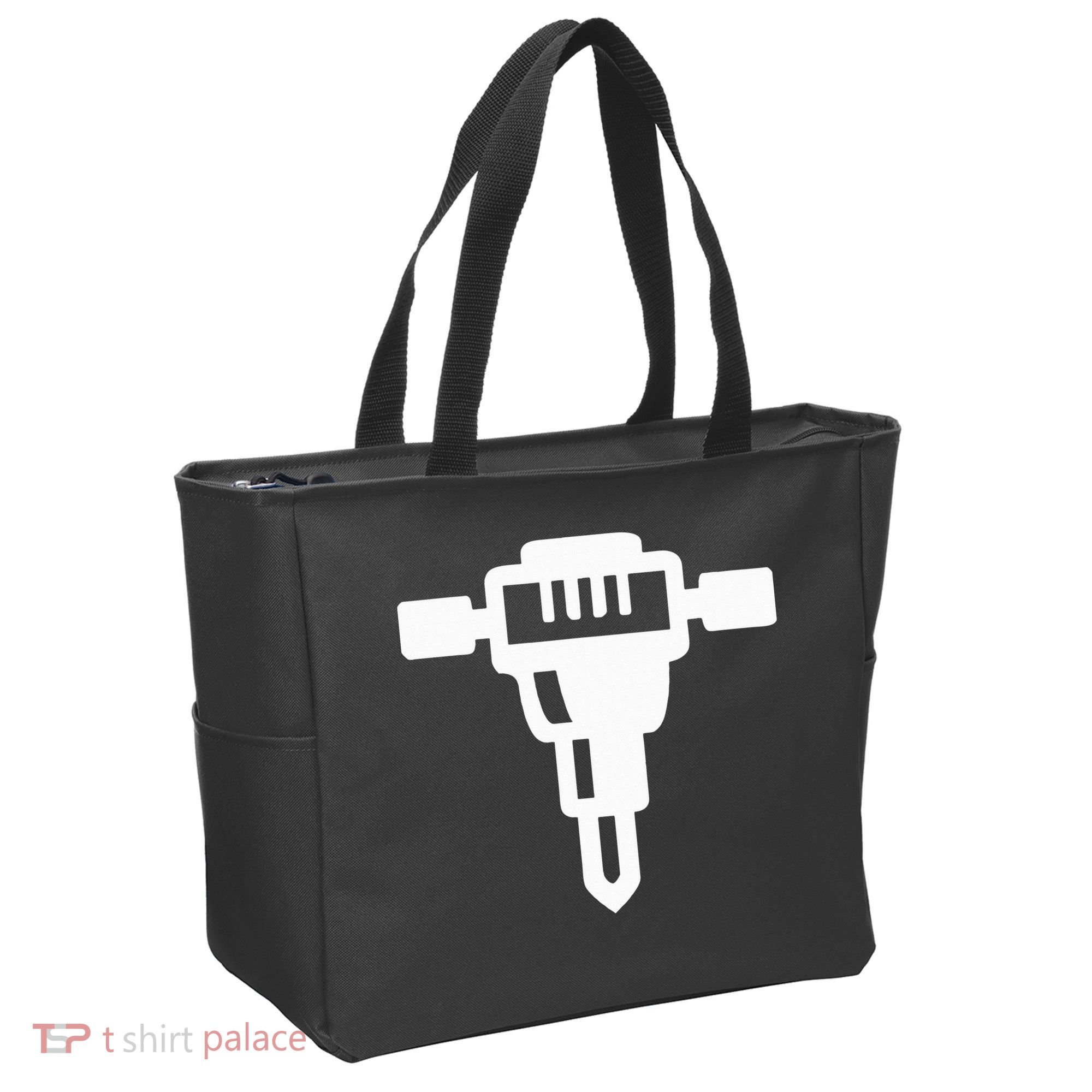 Jackhammer Construction Worker Tote Bag