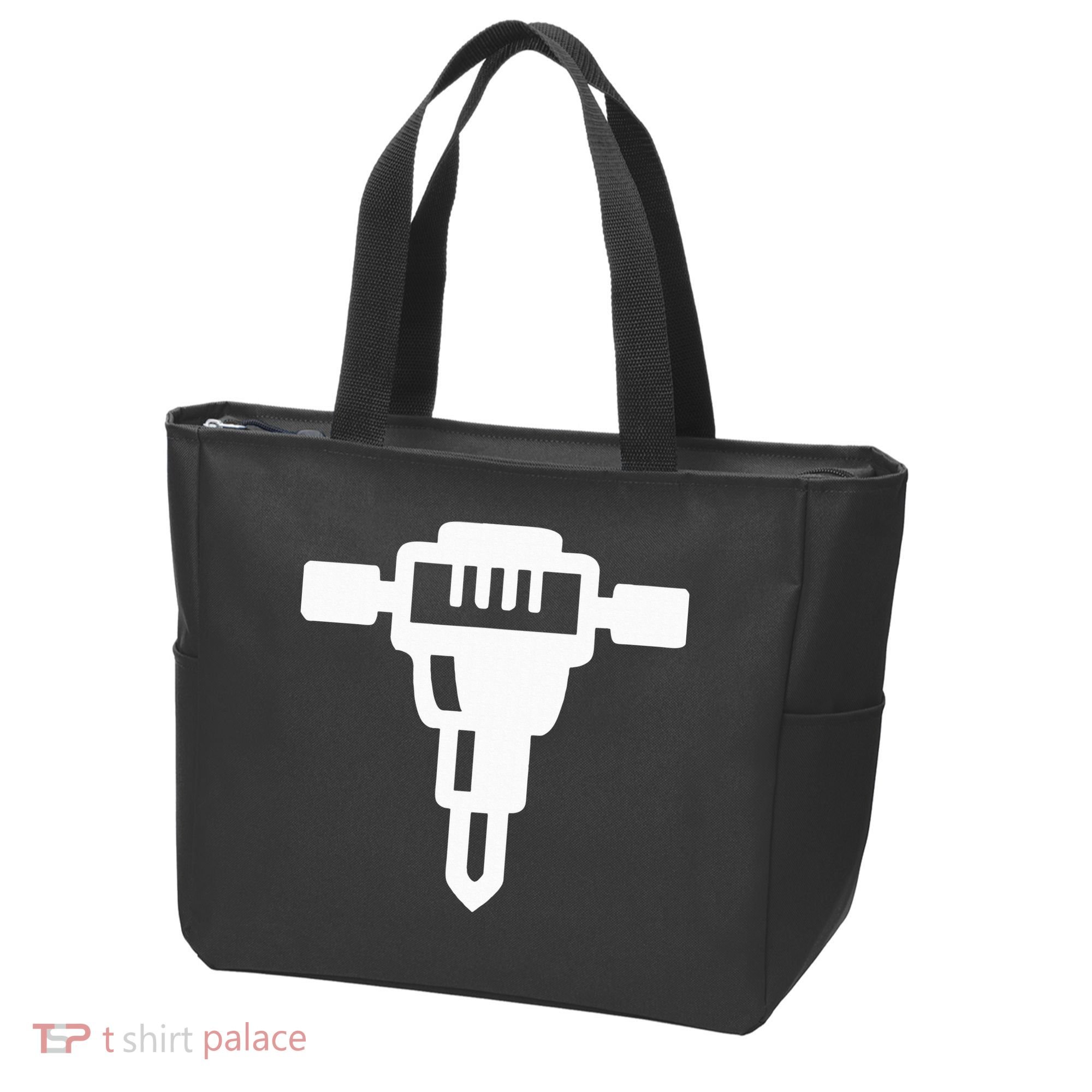 Jackhammer Construction Worker Tote Bag