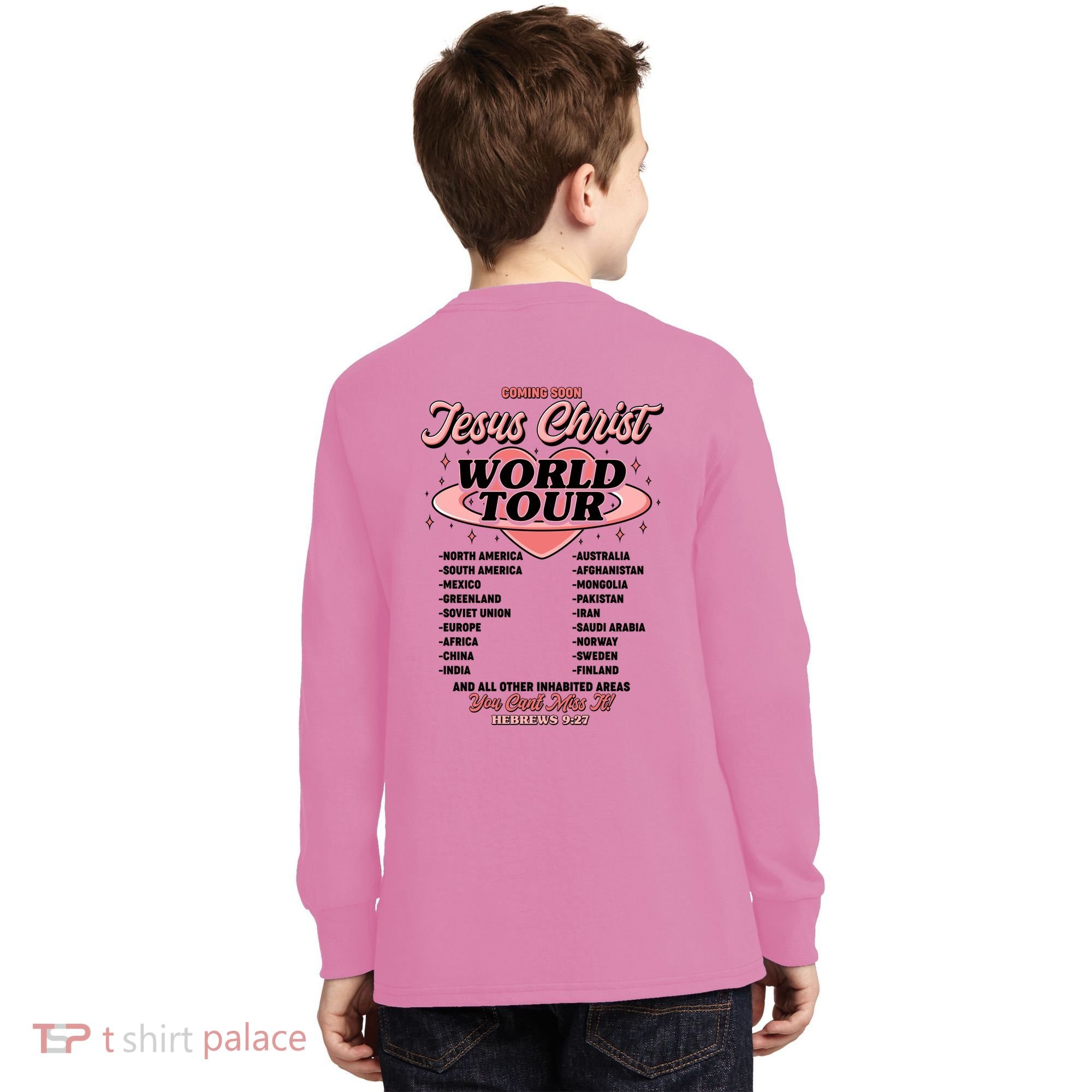 Jesus Christ World Tour Christian Concert Music Kids Long Sleeve Shirt